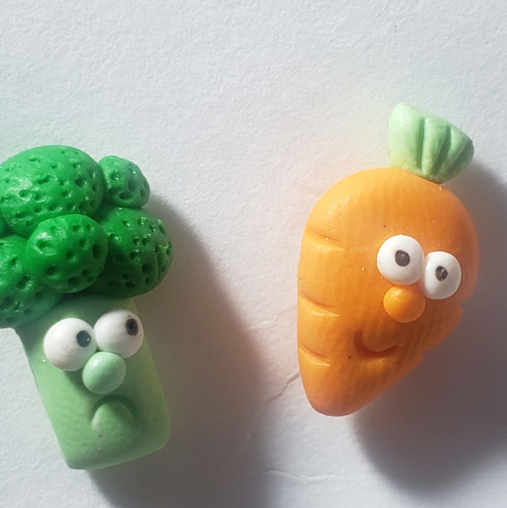 Quirky veggie stud earrings